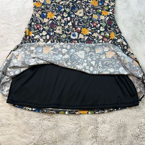 Altard State Long Sleeve Floral Boho Mini Dress Size Medium Fall Stretchy Short - Picture 5 of 12